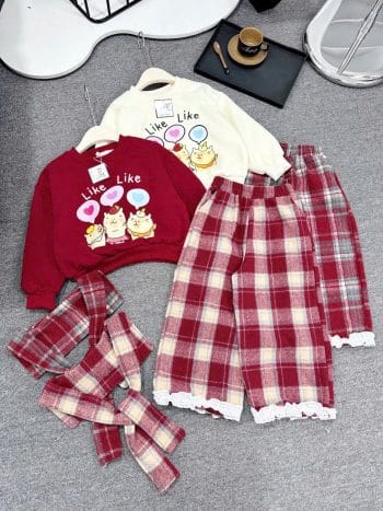 bộ quần áo nỉ bé gái