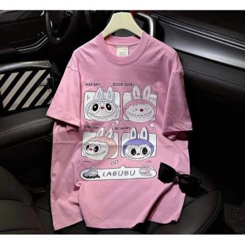 Áo phông nữ in Labubu, chất cotton khô cao cấp